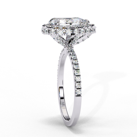Veloura Spark Pear-Shaped Double Halo Ring