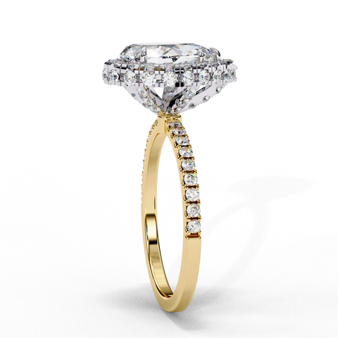 Veloura Spark Pear-Shaped Double Halo Ring