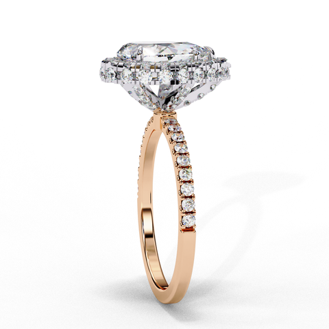 Veloura Spark Pear-Shaped Double Halo Ring