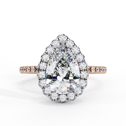 Veloura Spark Pear-Shaped Double Halo Ring