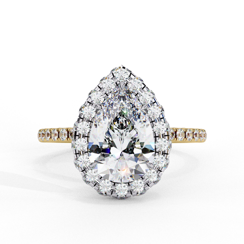 Veloura Spark Pear-Shaped Double Halo Ring