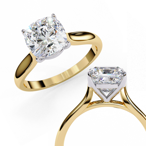 Solaria Elan-Cushion Square Cut Ring