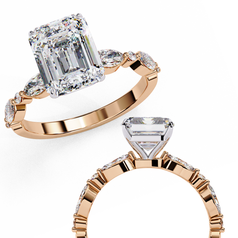 Regalia Crest - Emerald Cut Ring