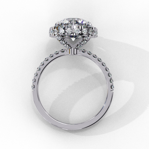 Celestial Aura Round Cut Ring