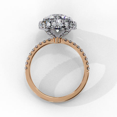 Celestial Aura Round Cut Ring