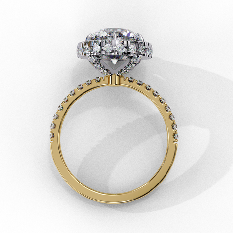 Celestial Aura Round Cut Ring