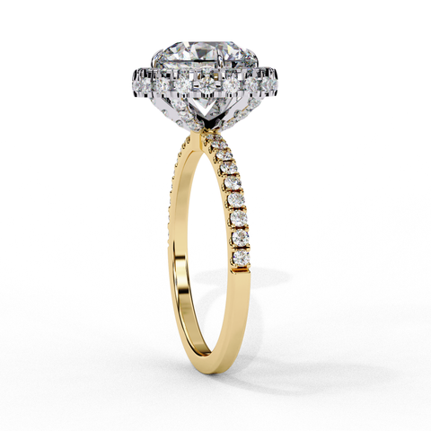 Celestial Aura Round Cut Ring