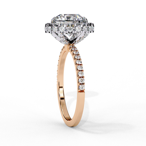 Celestial Aura Round Cut Ring