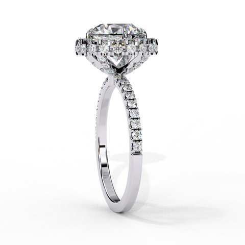 Celestial Aura Round Cut Ring