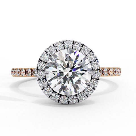 Celestial Aura Round Cut Ring