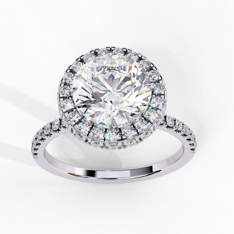 Celestial Aura Round Cut Ring