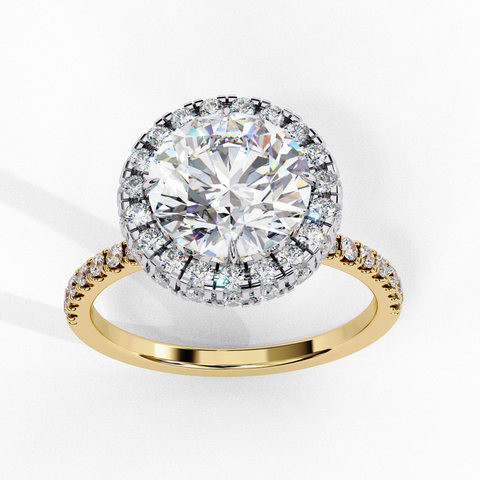 Celestial Aura Round Cut Ring