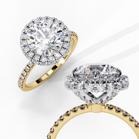 Celestial Aura Round Cut Ring