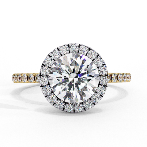 Celestial Aura Round Cut Ring