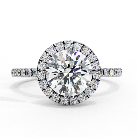 Celestial Aura Round Cut Ring