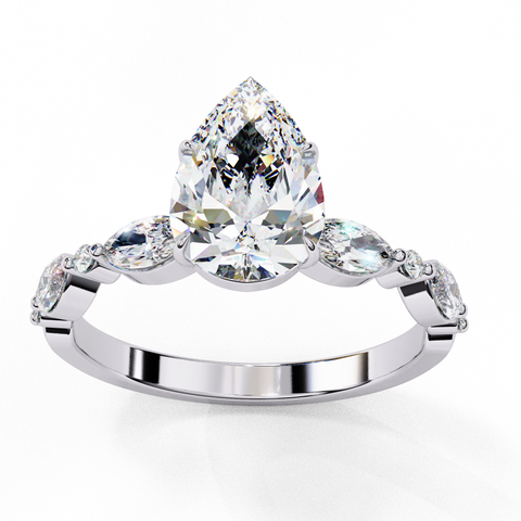 Tearielle Pear-Shaped Ring