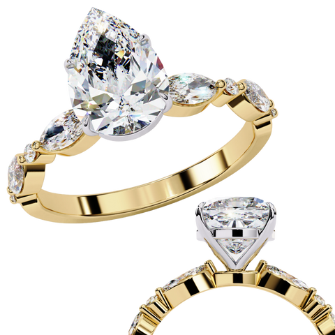 Tearielle Pear-Shaped Ring