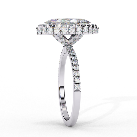Myrrine Crown Marquise-Cut Double Halo Ring