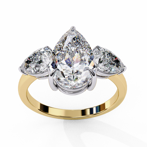 Aurelia Crest Pear Cut Ring
