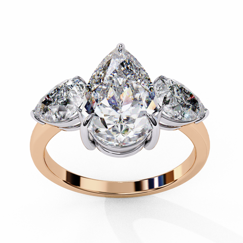 Aurelia Crest Pear Cut Ring