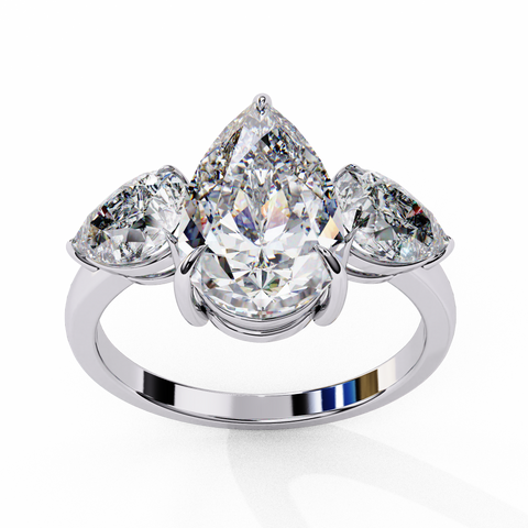 Aurelia Crest Pear Cut Ring