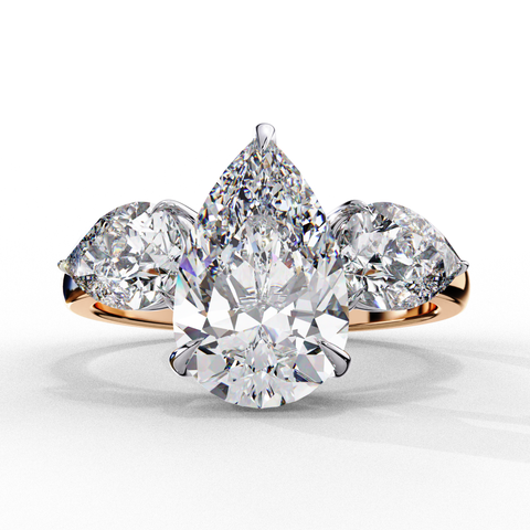 Aurelia Crest Pear Cut Ring
