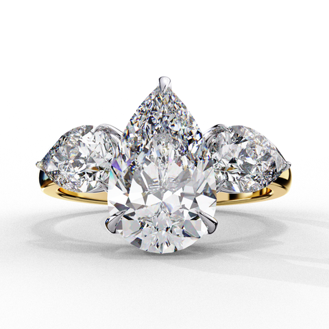 Aurelia Crest Pear Cut Ring