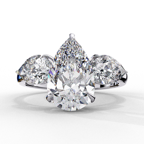 Aurelia Crest Pear Cut Ring