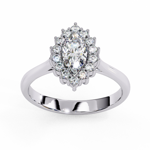 Lunara Crown Marquise Cut Ring