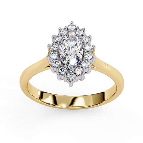 Lunara Crown Marquise Cut Ring