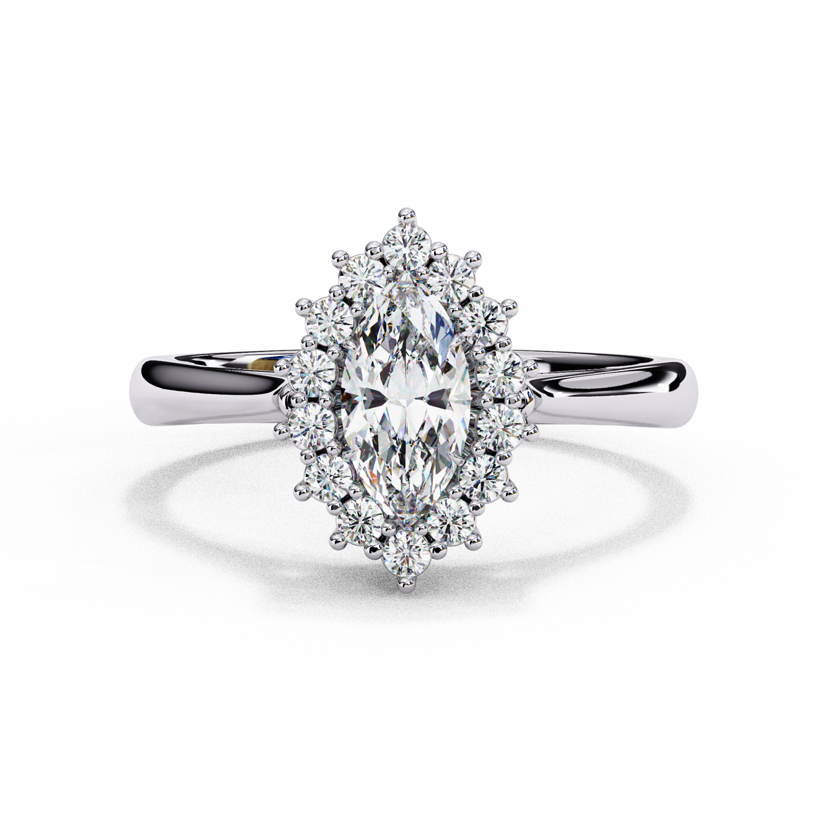 Lunara Crown Marquise Cut Ring