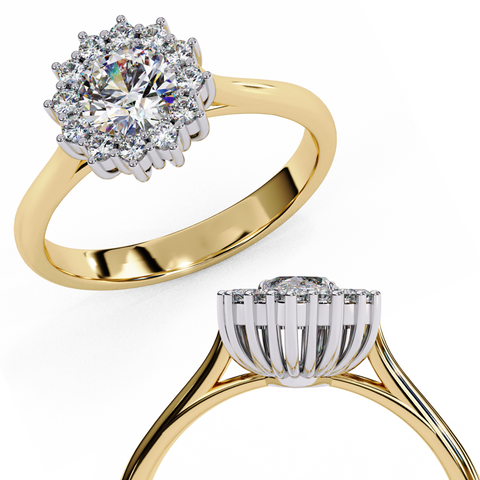 Lumira Bloom Round Cut Ring