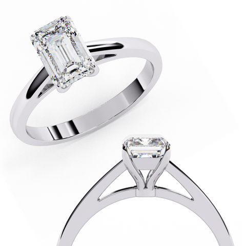 The Stellaire Emerald Cut Ring