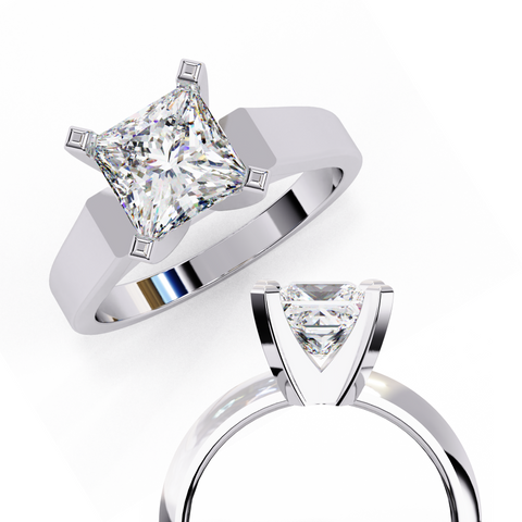 The Kestrel Princess Cut Ring