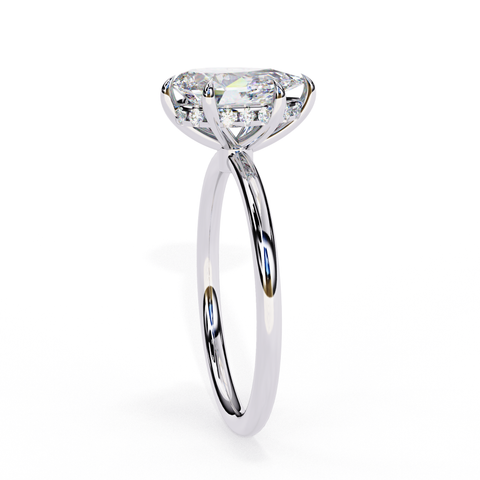 The Celeste Dew Pear Cut Ring