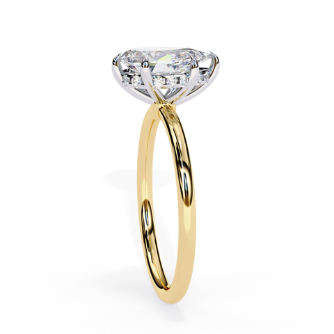 The Celeste Dew Pear Cut Ring
