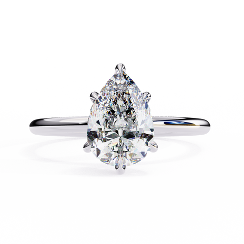 The Celeste Dew Pear Cut Ring