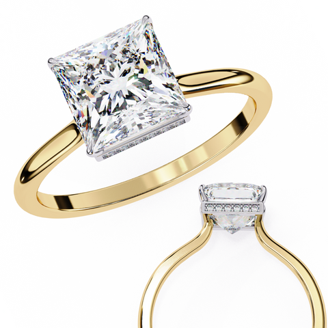 The Ethereal Prism Princess Cut Ring