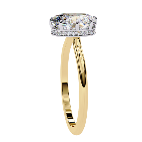 Soleia Crest Oval Cut Ring