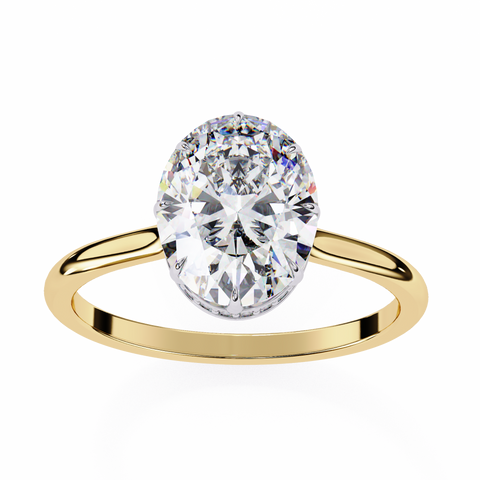 Soleia Crest Oval Cut Ring