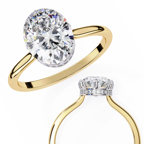 Soleia Crest Oval Cut Ring