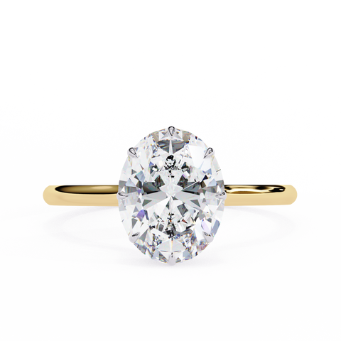 Soleia Crest Oval Cut Ring