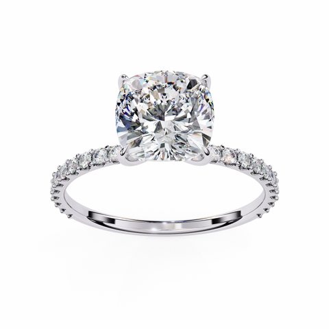The Vetra Glint Cushion Cut Ring