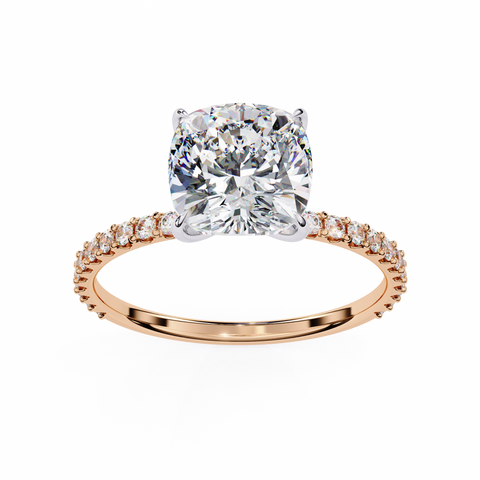 The Vetra Glint Cushion Cut Ring