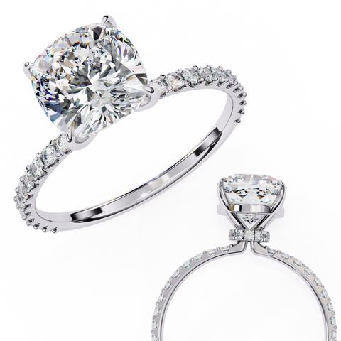The Vetra Glint Cushion Cut Ring