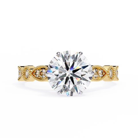 The Lunara Vine Round Cut Ring