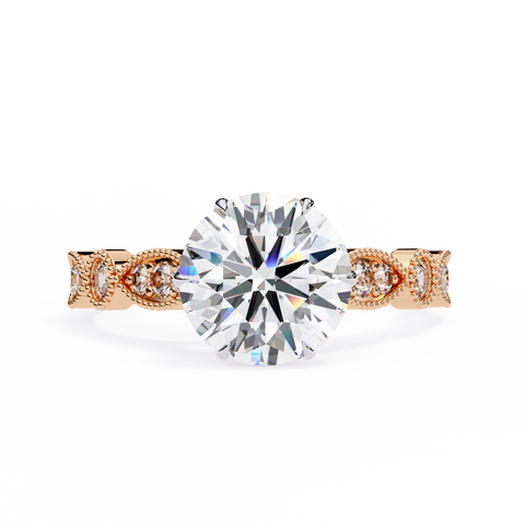The Lunara Vine Round Cut Ring