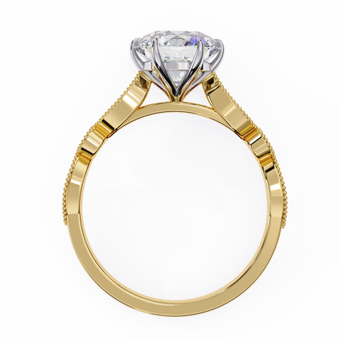 The Lunara Vine Round Cut Ring