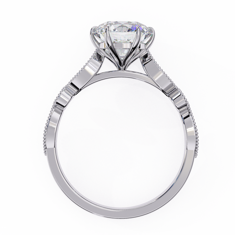 The Lunara Vine Round Cut Ring