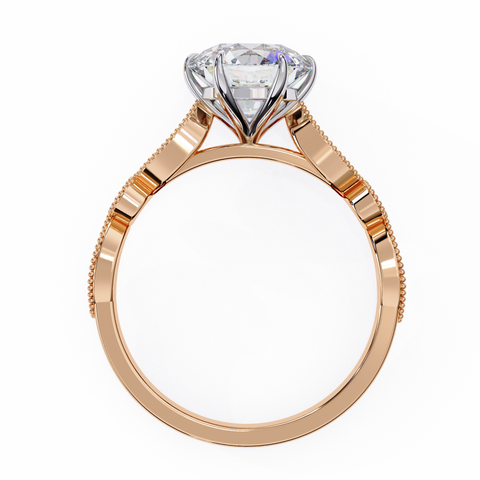 The Lunara Vine Round Cut Ring